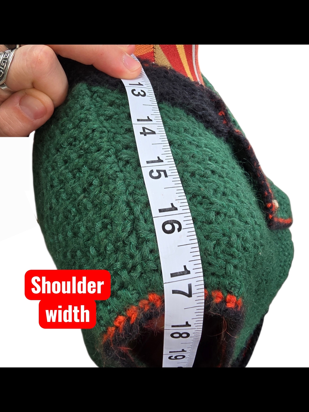 Austrian Trachten Tyrolean Wool Handknit Green Vest Waist Coat - Picture 8 of 12